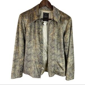 Mesmerize Gold Vintage Faux Snakeskin Jacket